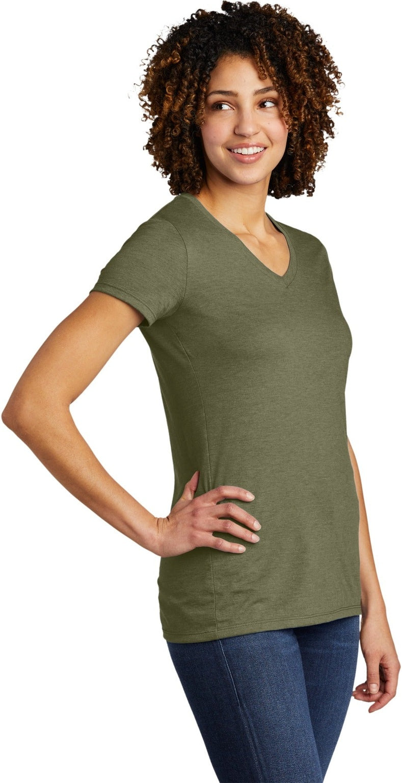 Olive You Grn Allmade Women's Tri-Blend V-Neck Tee AL2018