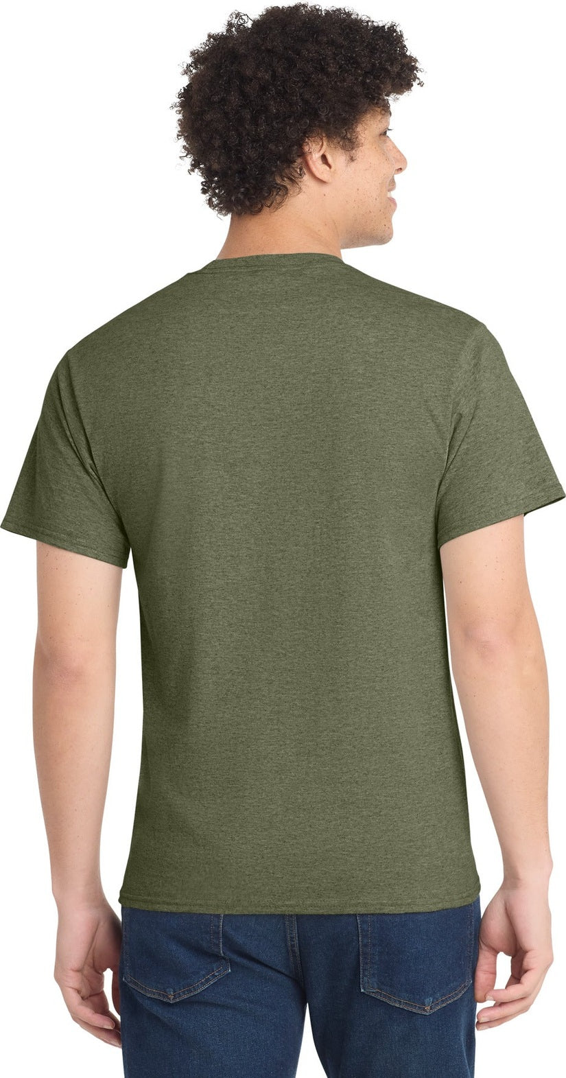 OlvDrabGnH Port & Co Core Cotton Tee. PC54