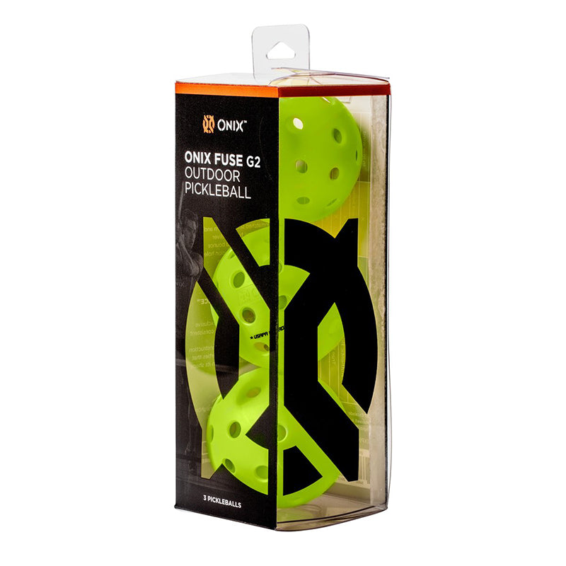 Onix Fuse G2 Outdoor Pickleballs (3x) (neon Green)