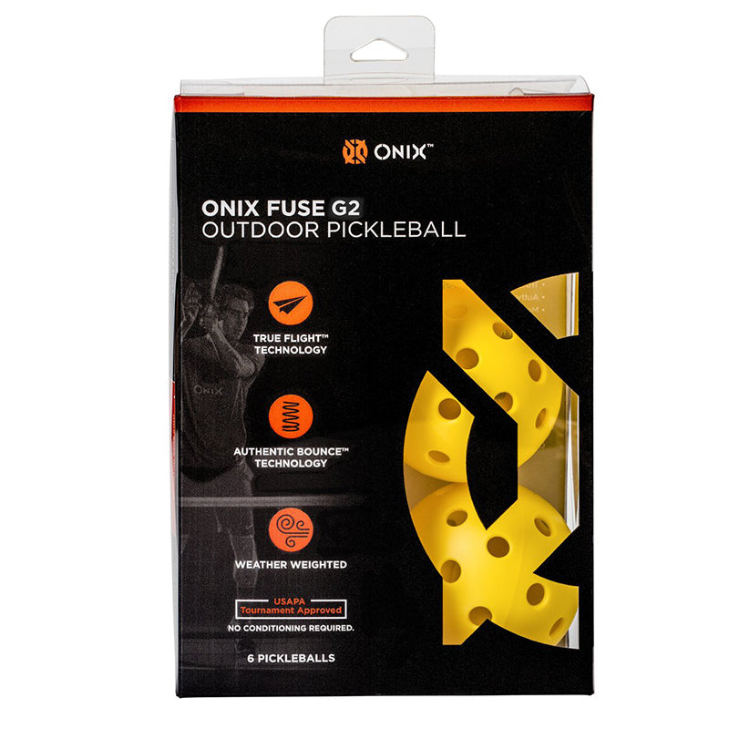 Onix Fuse G2 Outdoor Pickleballs (6x) (neon Green)