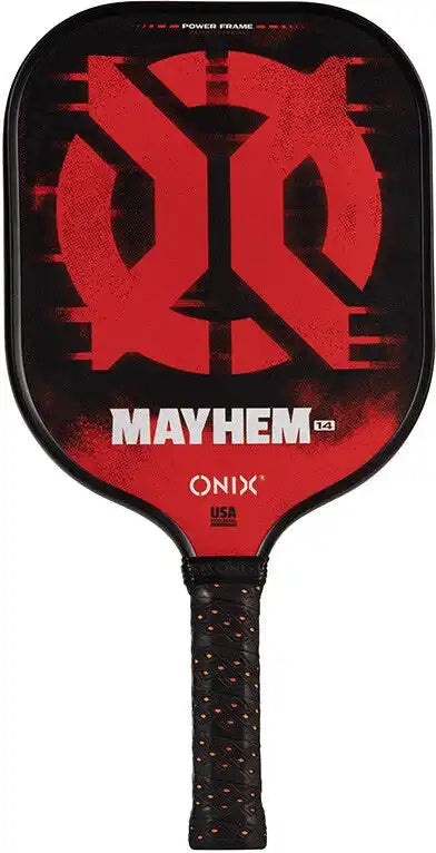Onix Mayhem Pickleball Paddle 14mm - Red Black