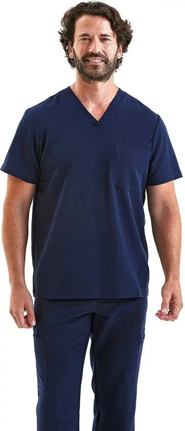 Onna by Premier Nn200 Men’s Limitless V-neck Stretch Scrub Top - Navy