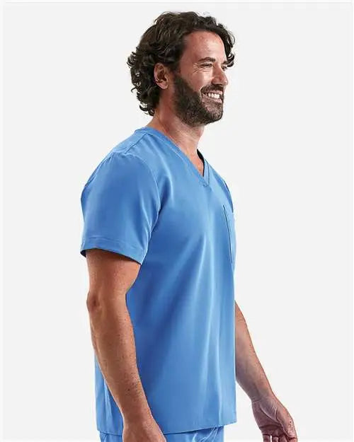 Onna Nn200 Limitless V-neck Stretch Scrub Top - Ceil Blue