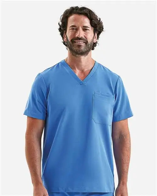 Onna Nn200 Limitless V-neck Stretch Scrub Top - Ceil Blue - Ceil Blue / s