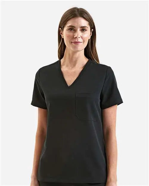 Onna Nn300 Women’s Limitless V-neck Stretch Scrub Top - Black