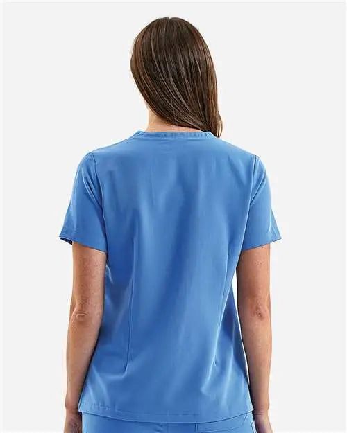 Onna Nn300 Women’s Limitless V-neck Stretch Scrub Top - Ceil Blue