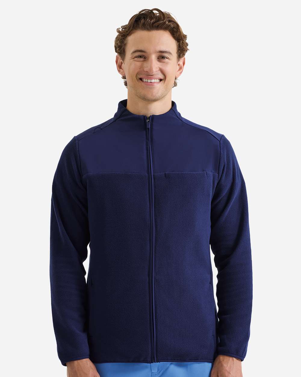 Onna Nn800 Men’s Agility Panelled Fleece Full-zip Jacket - Action Navy
