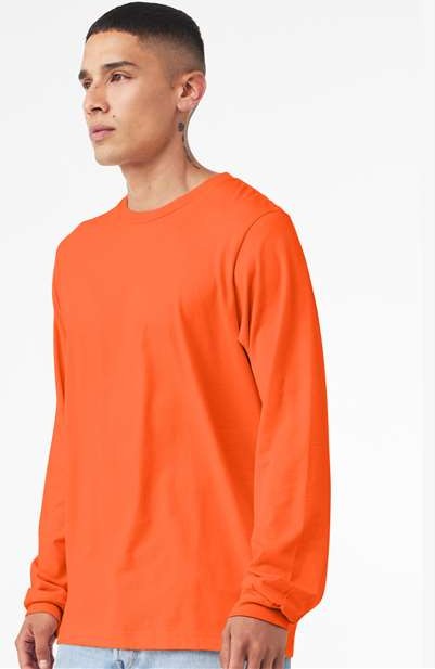 Orange Jersey Long Sleeve Tee - 3501