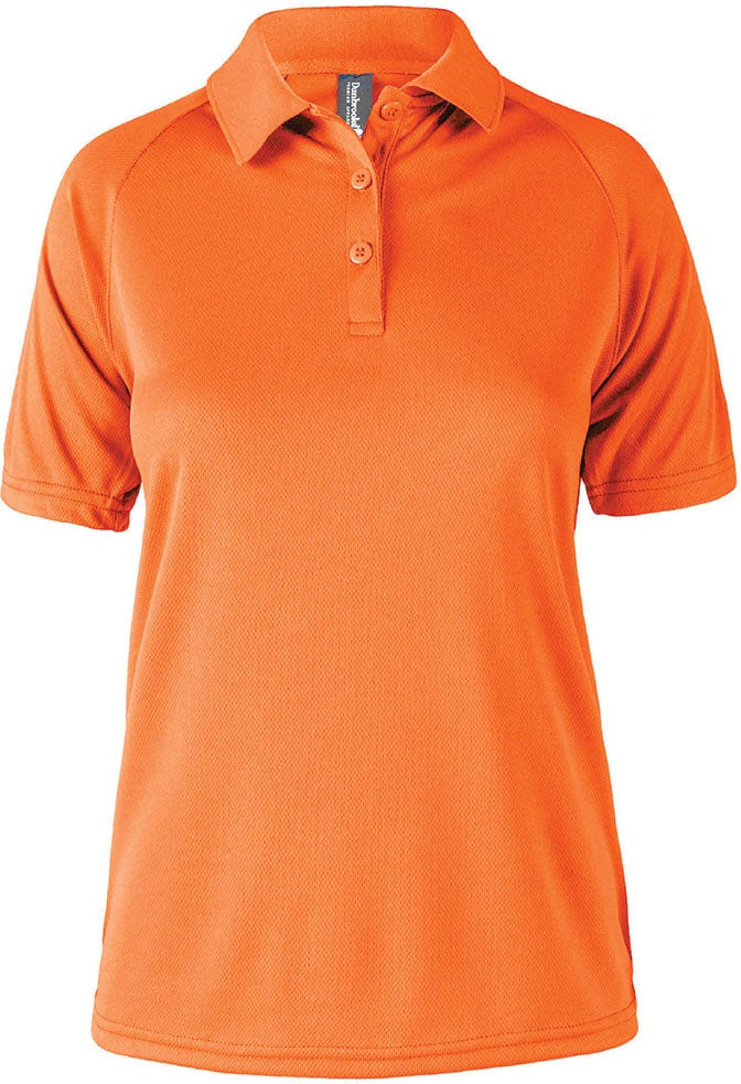 Orange Ladies Team Polo  grouped