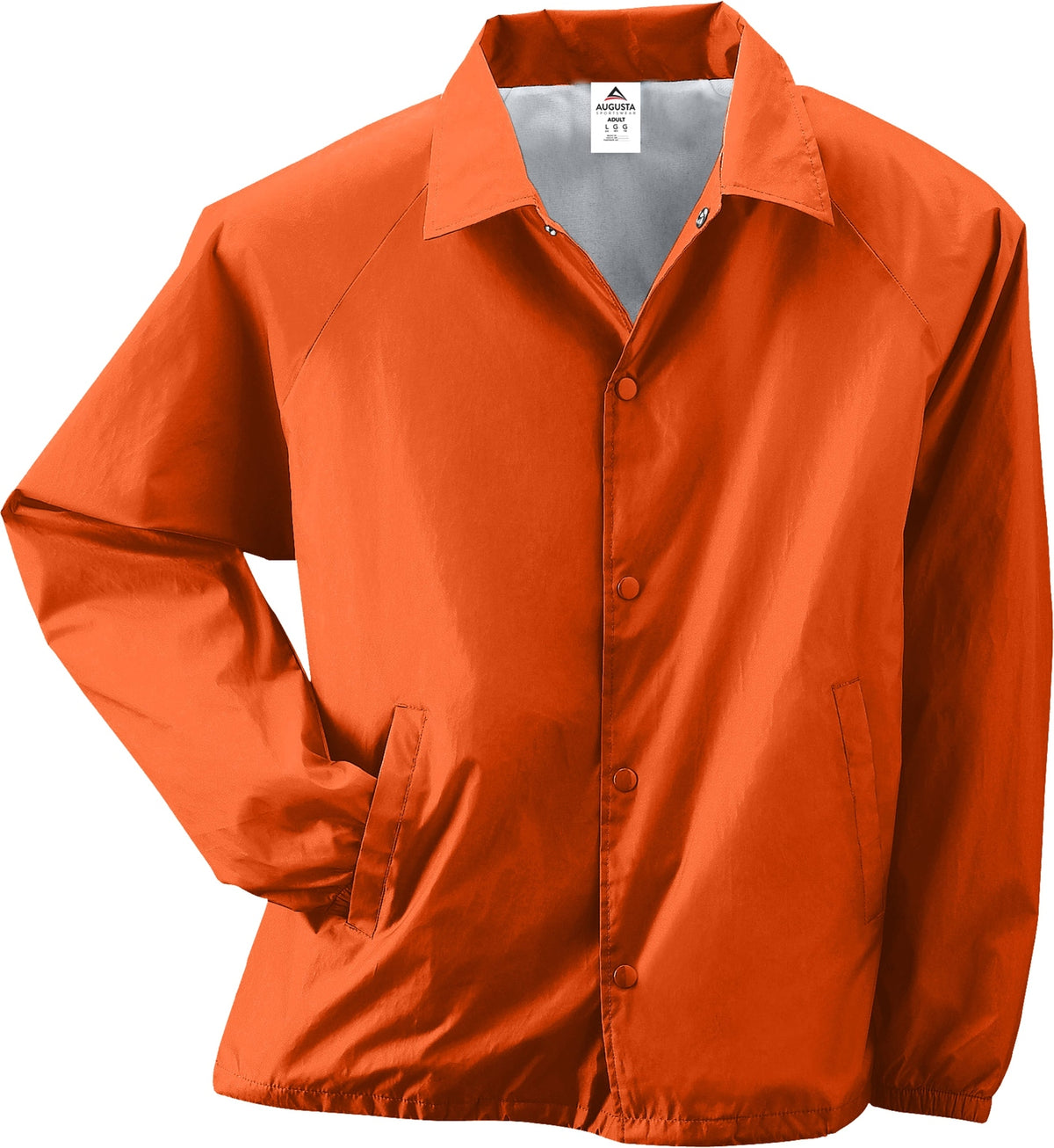 ORANGE NYLON COACH S JACKET/LINED