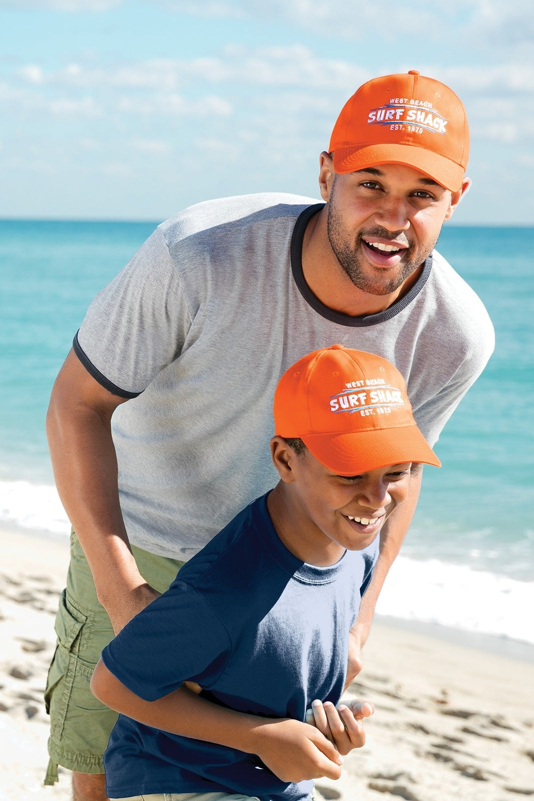 Orange Port Authority Six-Panel Unstructured Twill Cap. C914