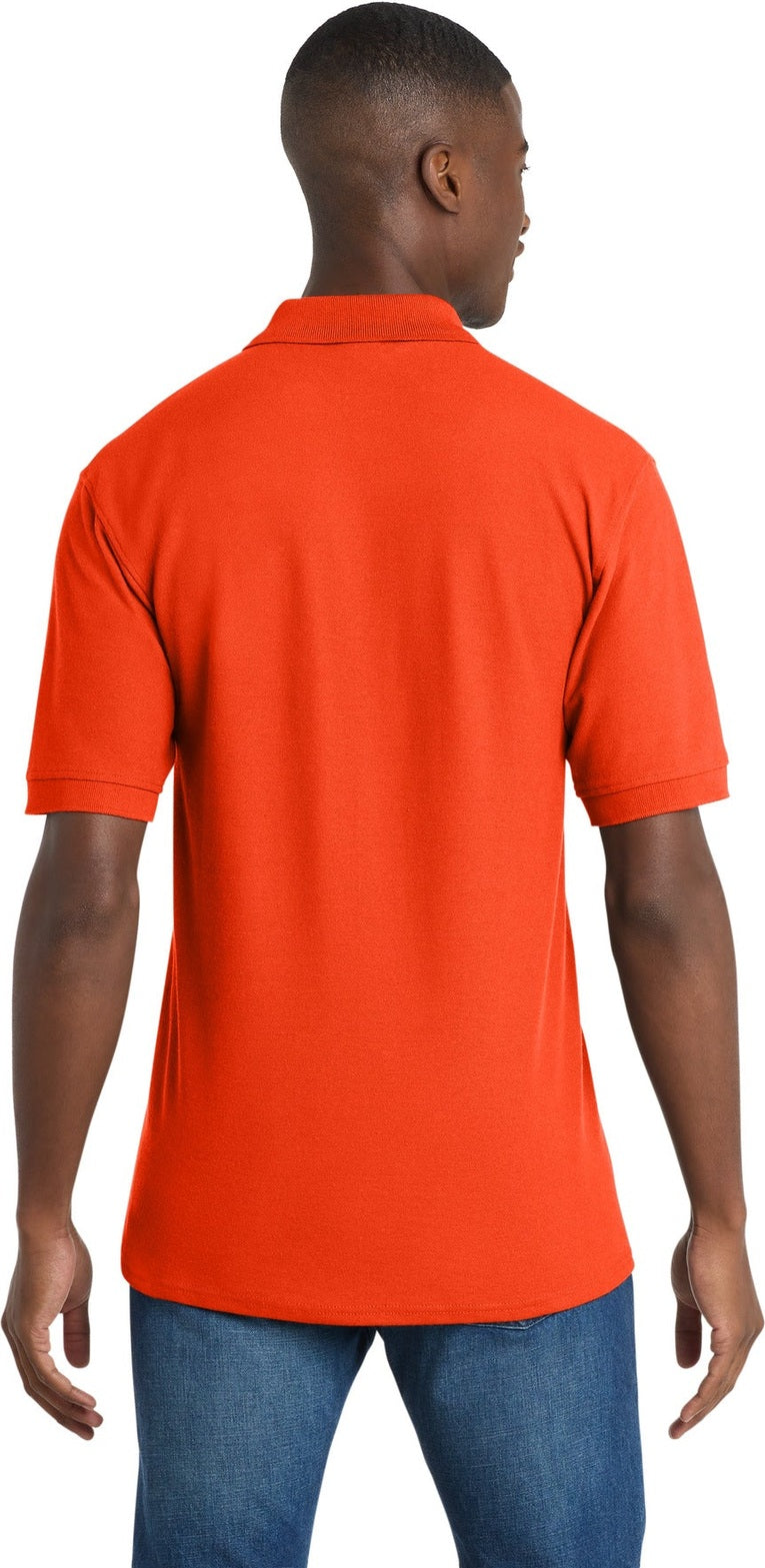 Orange Port & Co Core Blend Pique Polo. KP155