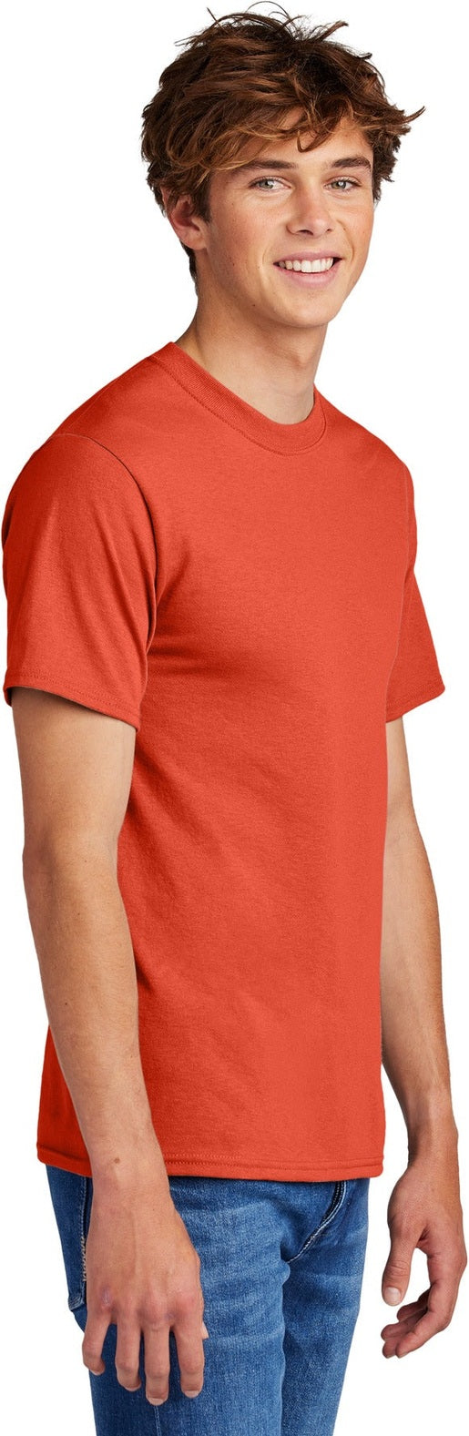Orange Port & Co Core Blend Tee. PC55