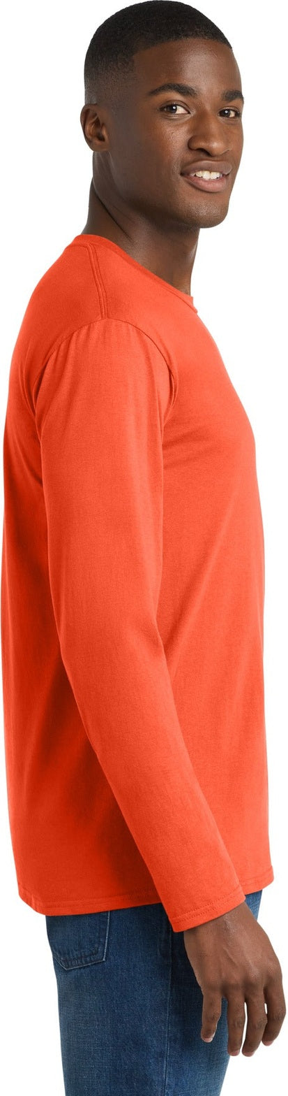 Orange Port & Co Long Sleeve Fan Favorite Tee. PC450LS