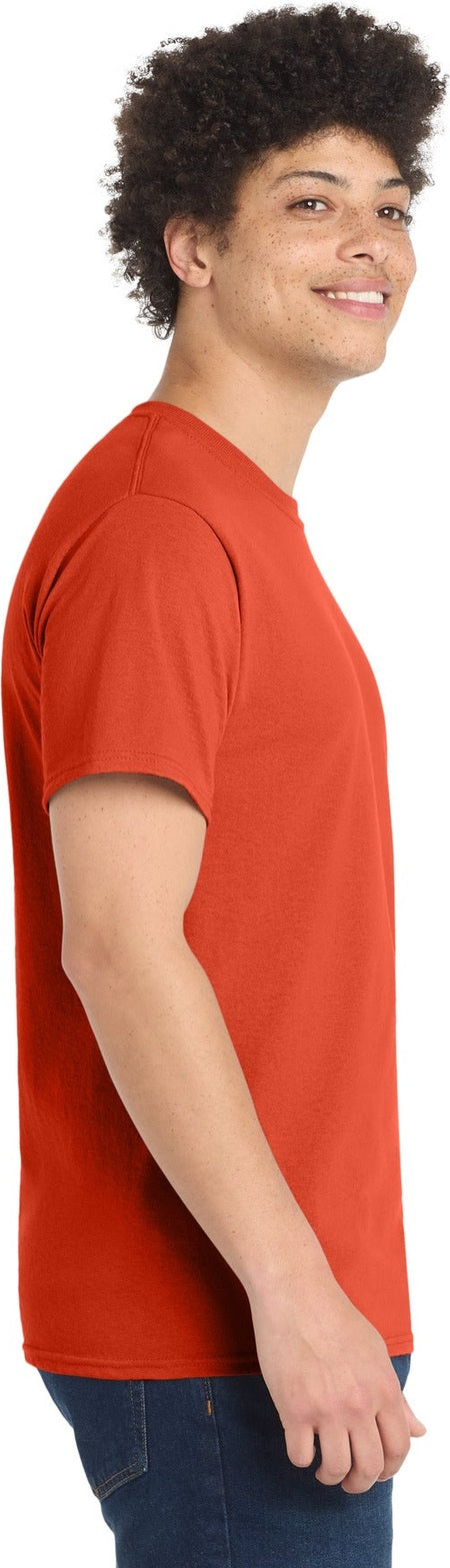 Orange Port & Co Tall Core Blend Tee. PC55T
