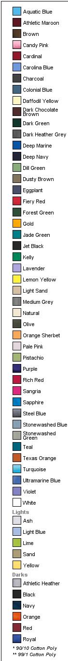 Orange Port & Co Tall Essential Tee. PC61T