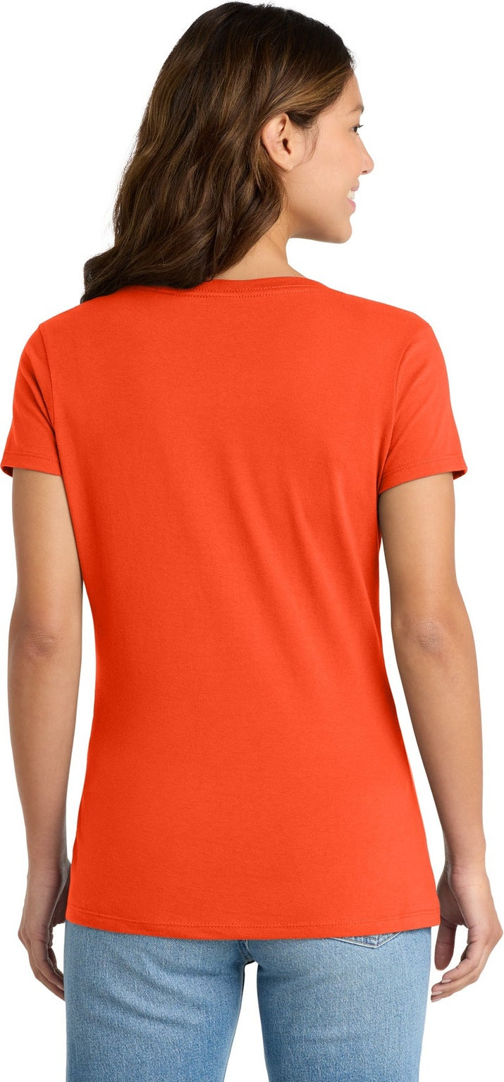 Orange Port & Co Women's Fan Favorite V-Neck Tee. LPC450V