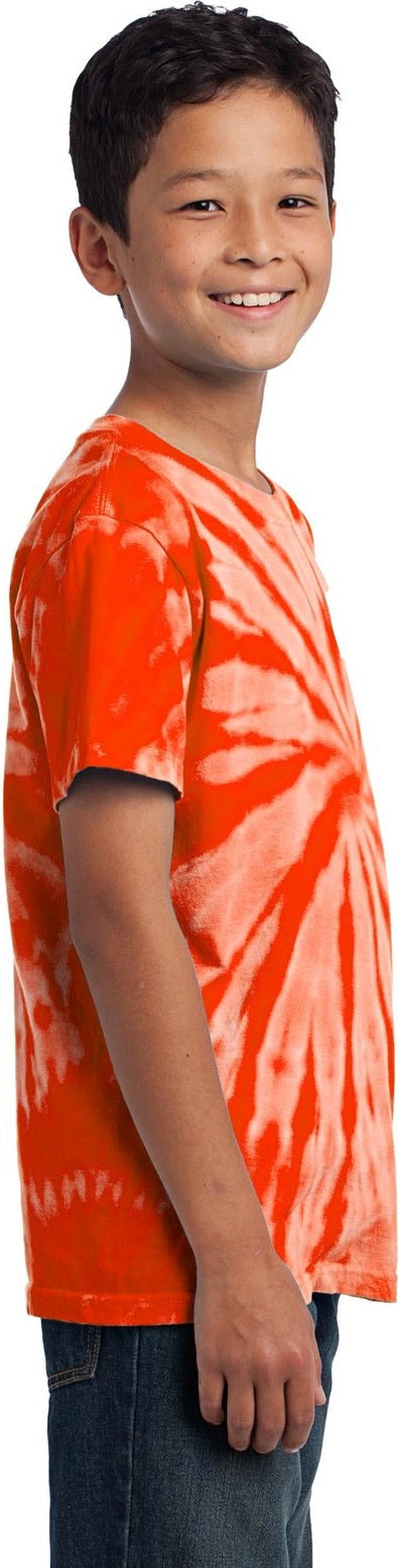 Orange Port & Co Youth Tie-Dye Tee. PC147Y