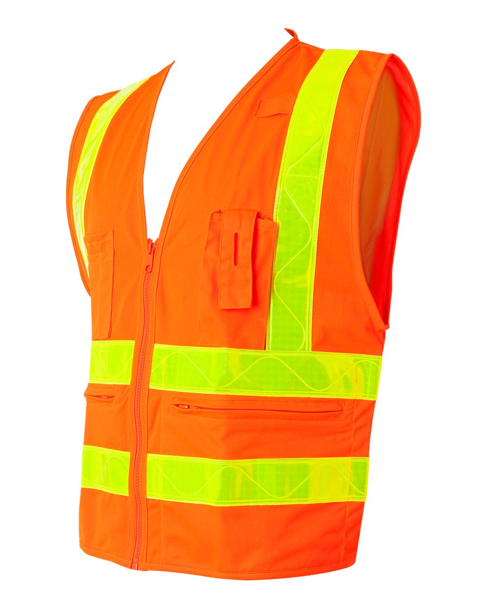 Orange Prismatic Hydrowick-Lite Multi Zipper Vest - 1197-1198