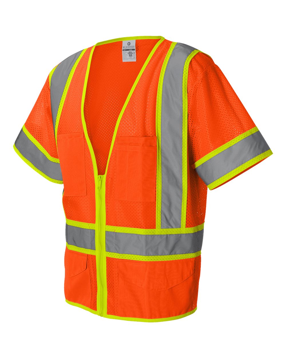 Orange Ultra-Cool™ Six-Pocket Mesh Surveyor’s Vest - 1242-1243