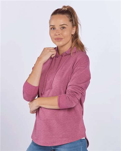 Orchid Heather Women&#39;s Dream Fleece Hooded Pullover - BW5301