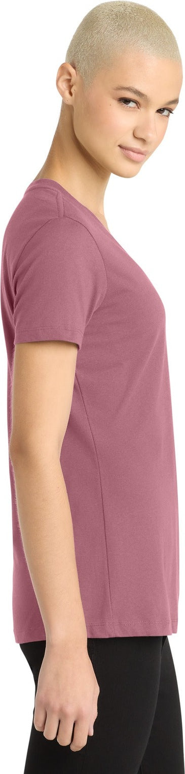 OrchidHaze District - Women's Perfect Weight V-Neck Tee. DM1170L