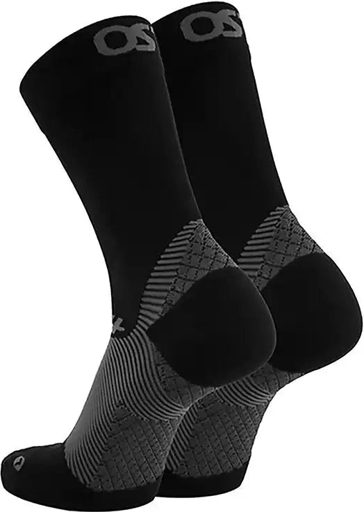 Os1st Fs4 Plantar Fasciitis Crew (1x) Socks - Black
