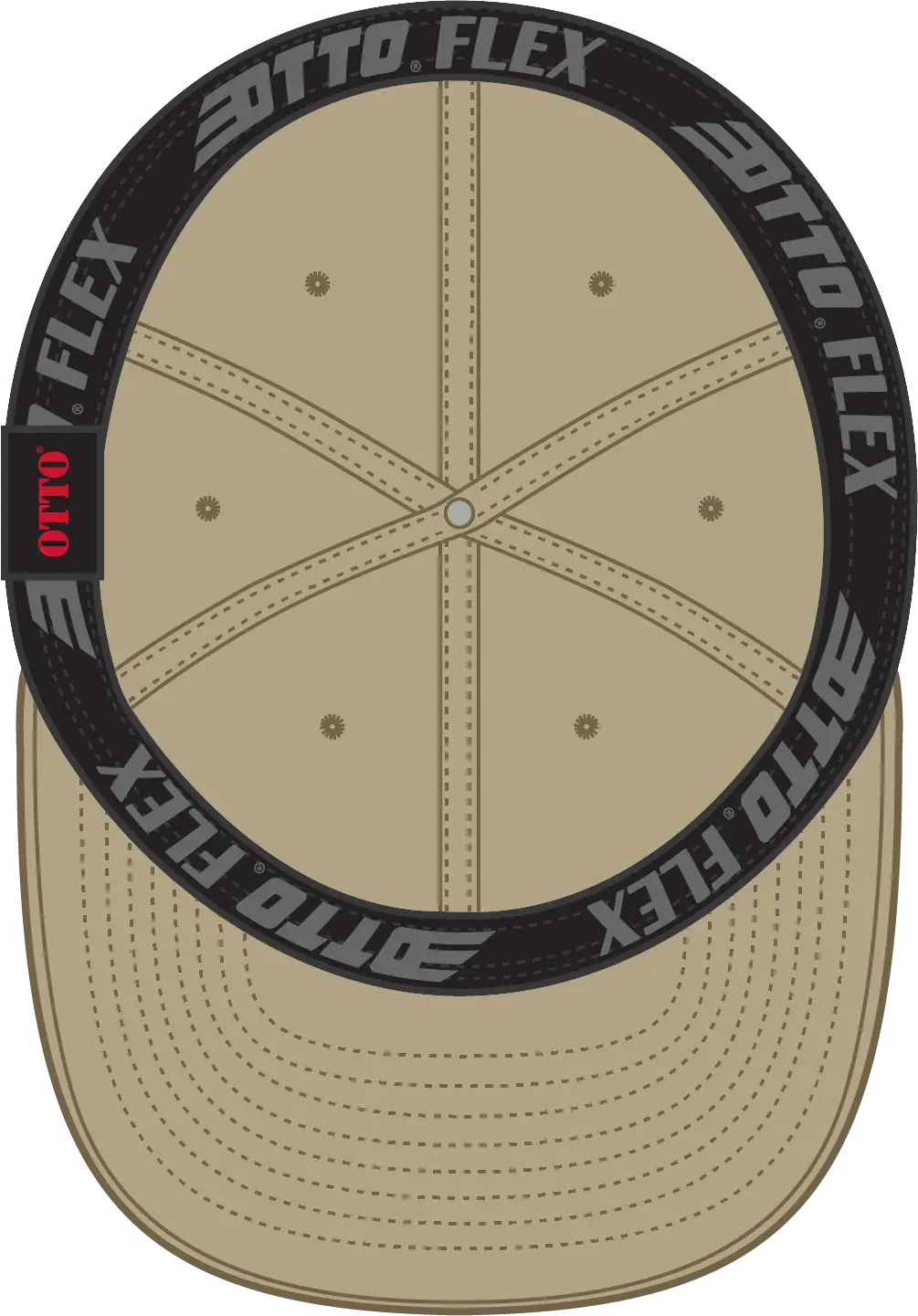 Otto 10-271 ?Otto Flex’ Fitted 6 Panel Low Profile Dad Cap - Khaki - 7’’ - 7 1/4’’