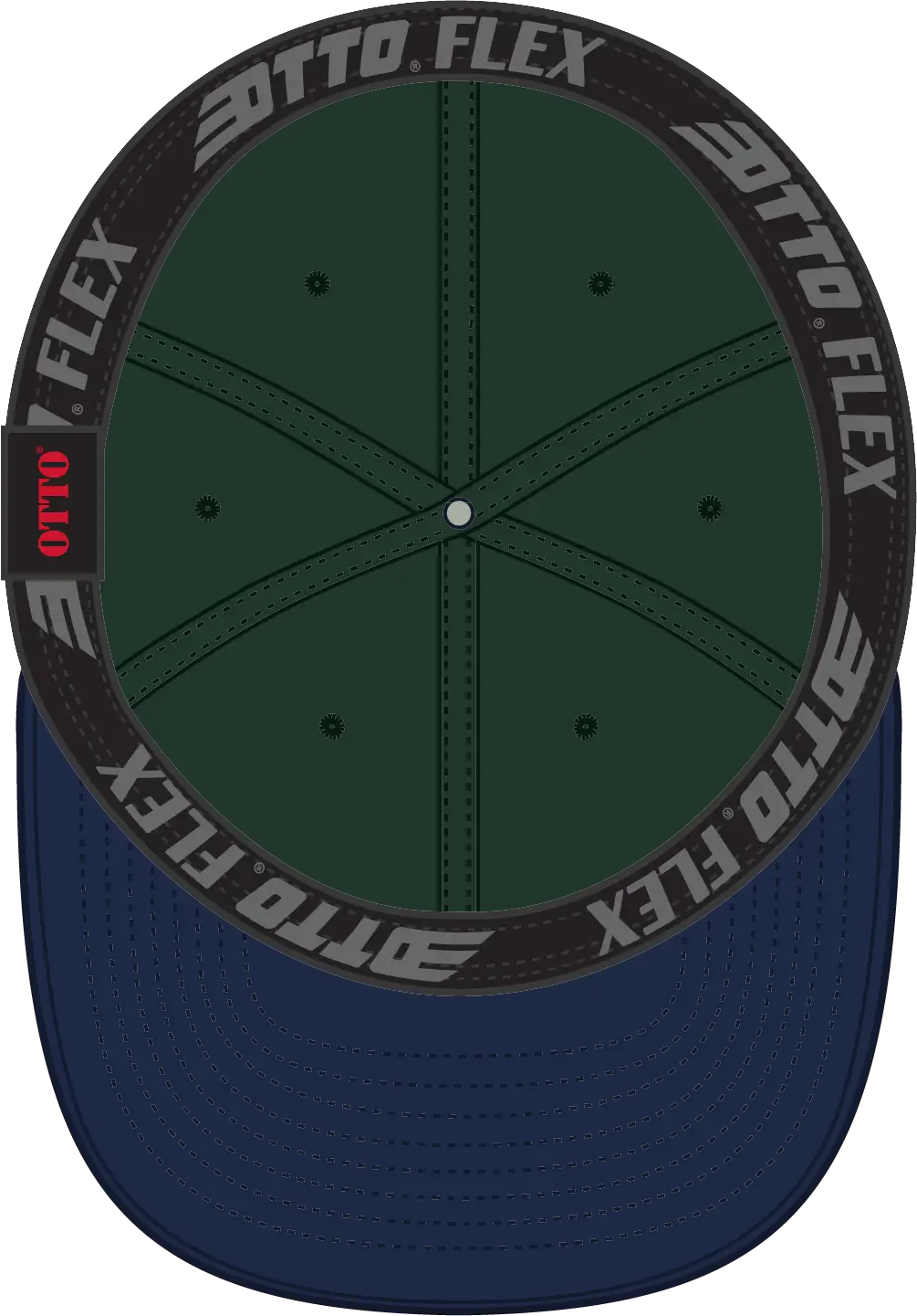 Otto 10-271 ?Otto Flex’ Fitted 6 Panel Low Profile Dad Cap - Nvy/dk.grn
