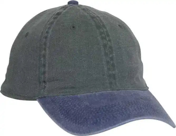 Otto 10-271 Stretchable Washed Pigment Dyed Cotton Twill Low Profile Pro Style Soft Crown Cap - Navy Dark Green