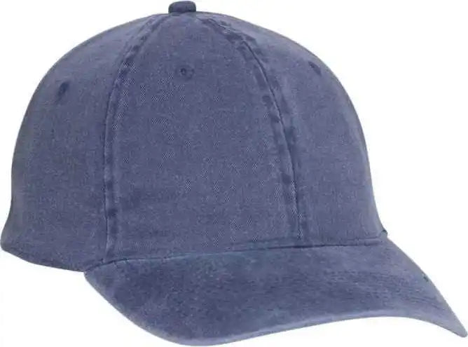 Otto 10-271 Stretchable Washed Pigment Dyed Cotton Twill Low Profile Pro Style Soft Crown Cap - Navy - S/m
