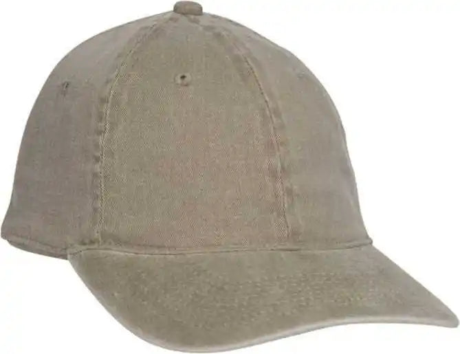 Otto 10-271 Stretchable Washed Pigment Dyed Cotton Twill Low Profile Pro Style Soft Crown Cap - Khaki - S/m
