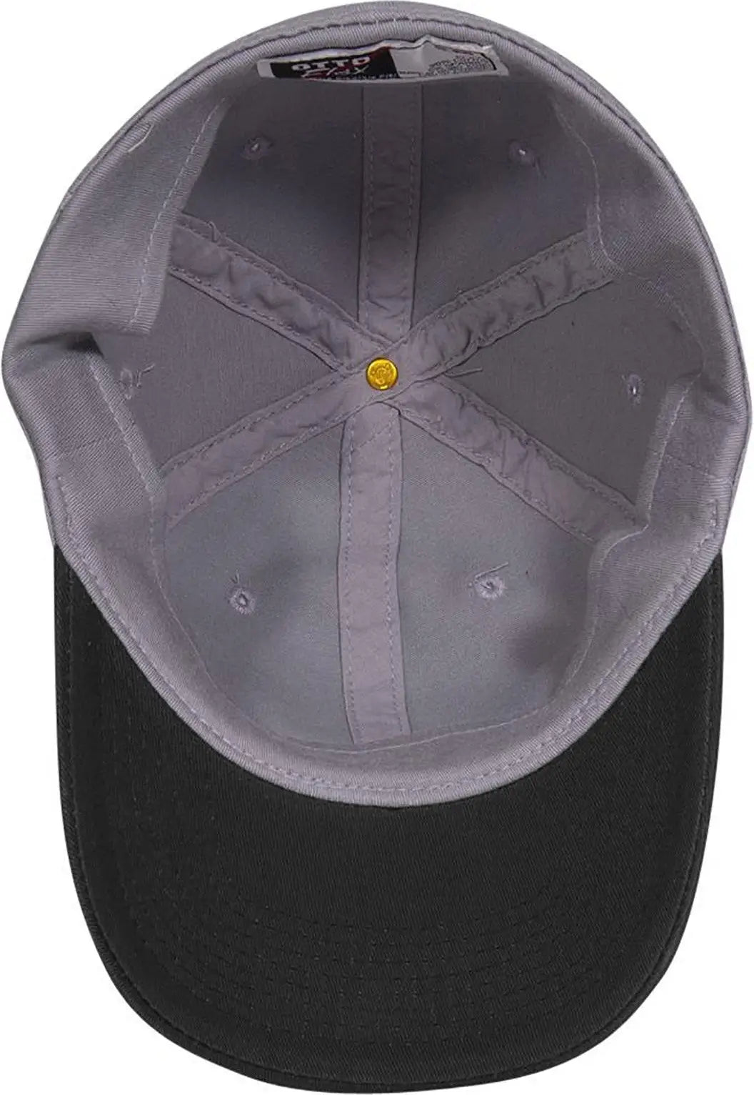 Otto 10-275 ?Otto Flex’ Fitted 6 Panel Low Profile Dad Cap - Blk/gry - 7’’ - 7 1/4’’