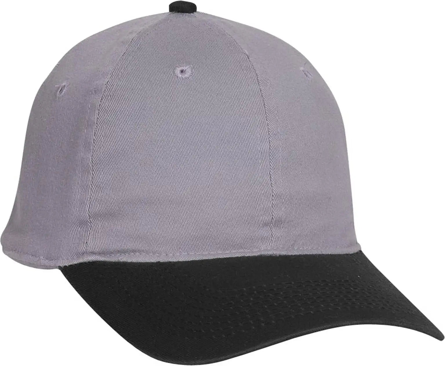 Otto 10-275 ?Otto Flex’ Fitted 6 Panel Low Profile Dad Cap - Blk/gry - 7’’ - 7 1/4’’