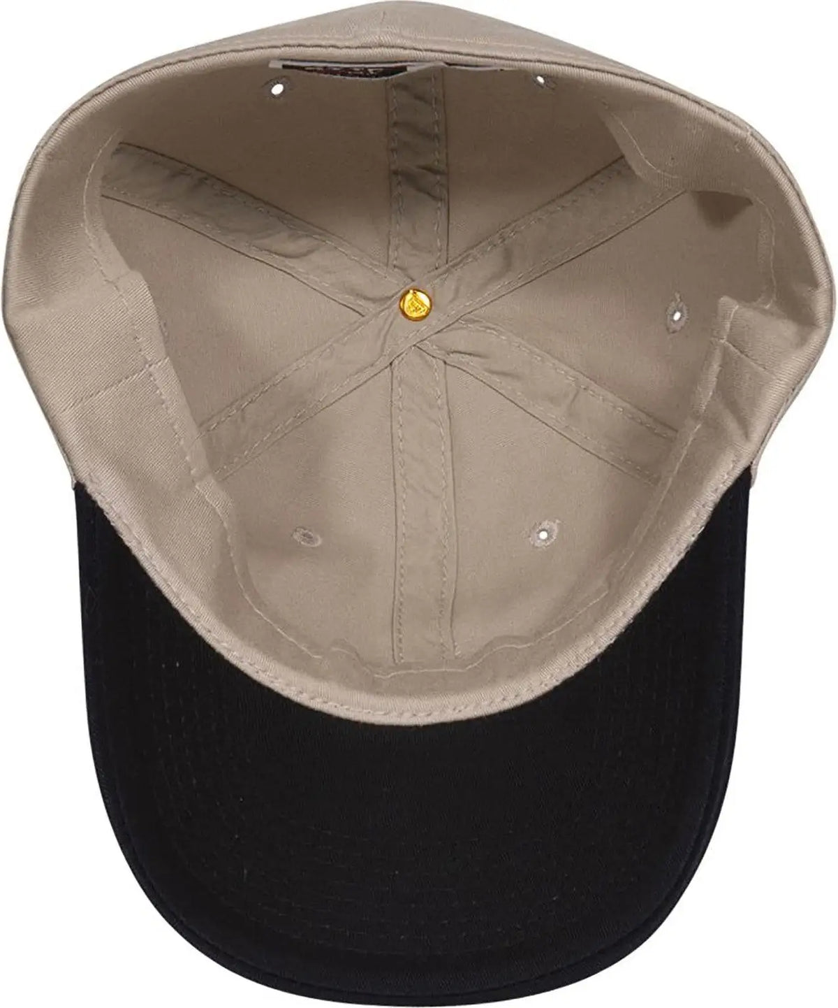 Otto 10-275 ?Otto Flex’ Fitted 6 Panel Low Profile Dad Cap - Blk/kha - 7’’ - 7 1/4’’