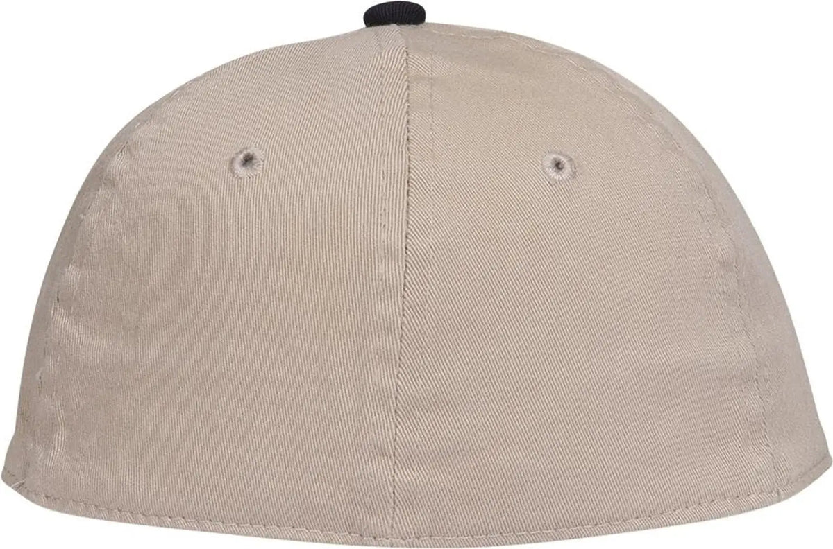 Otto 10-275 ?Otto Flex’ Fitted 6 Panel Low Profile Dad Cap - Blk/kha - 7’’ - 7 1/4’’