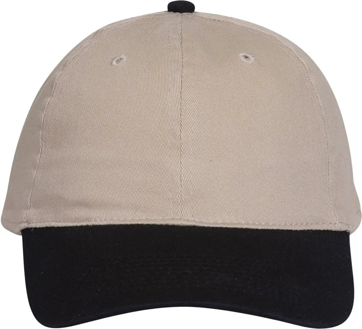 Otto 10-275 ?Otto Flex’ Fitted 6 Panel Low Profile Dad Cap - Blk/kha - 7’’ - 7 1/4’’