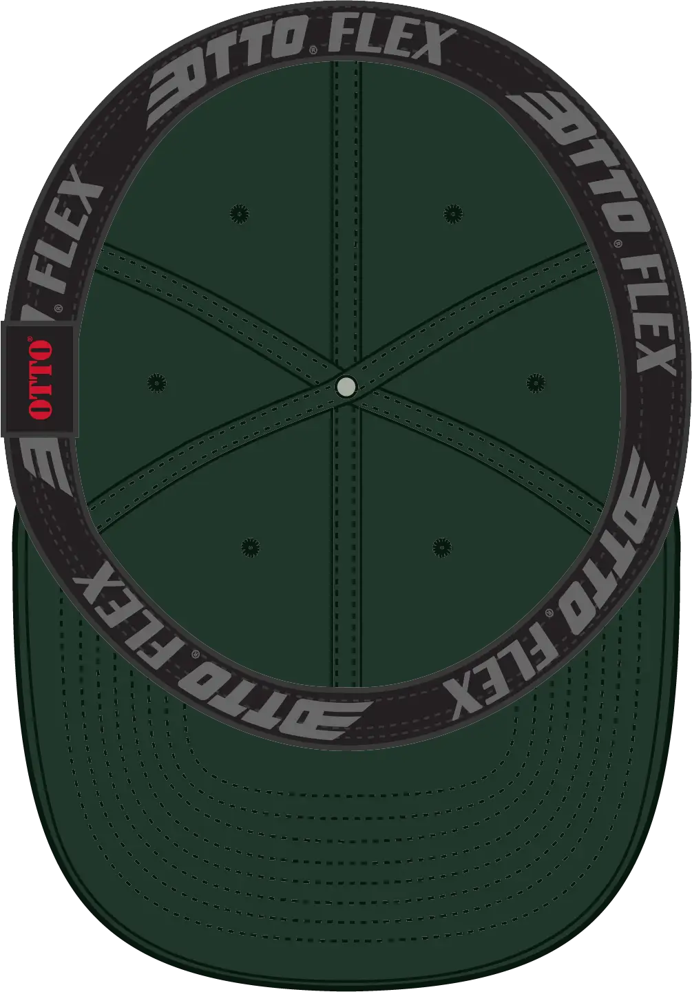 Otto 10-275 ?Otto Flex’ Fitted 6 Panel Low Profile Dad Cap - Dk. Green - 7’’ - 7 1/4’’