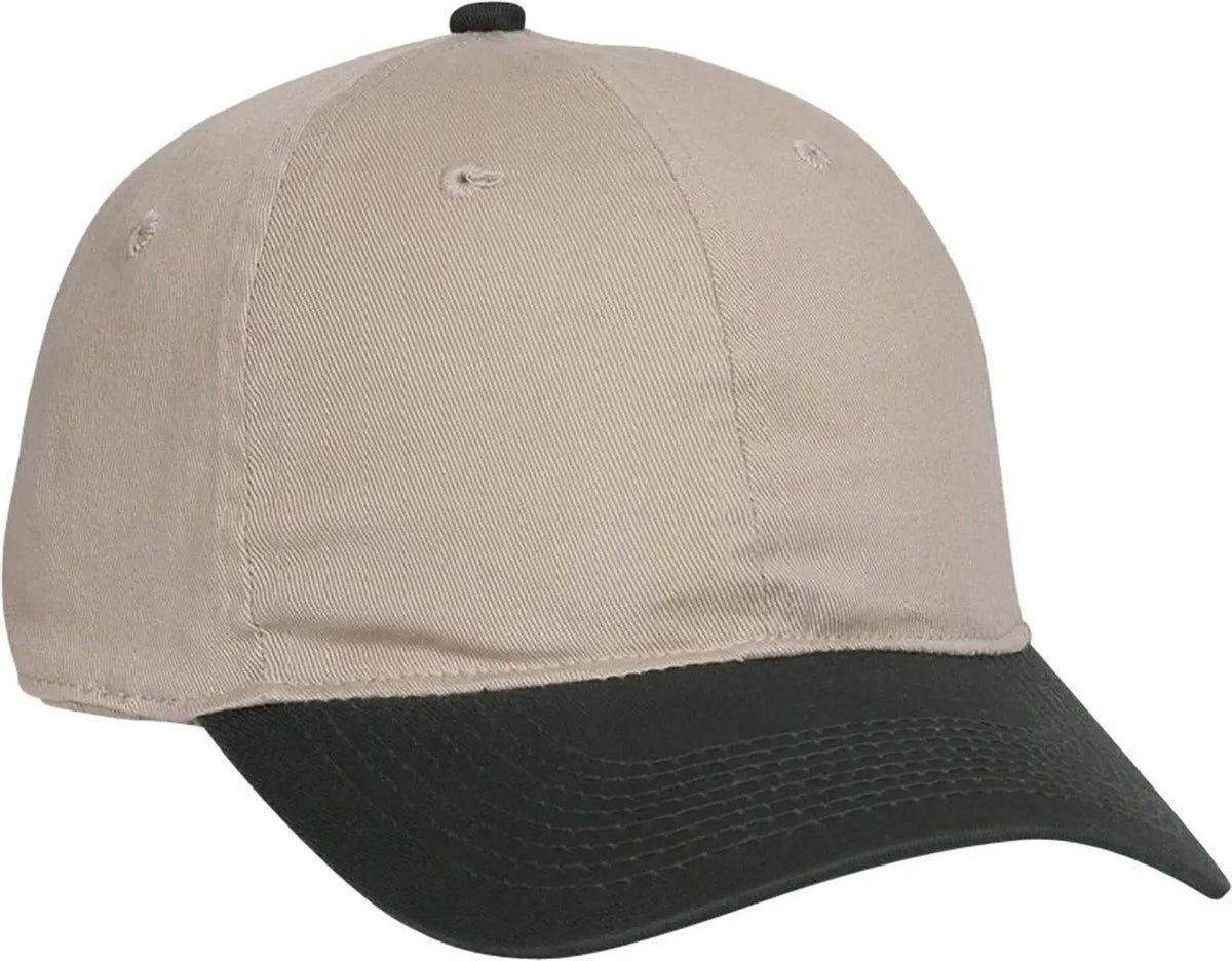 Otto 10-275 ?Otto Flex’ Fitted 6 Panel Low Profile Dad Cap - Dk.grn/kha