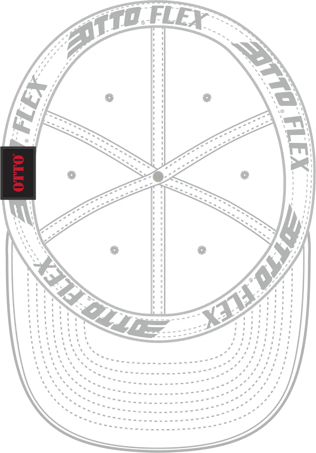 Otto 10-275 ?Otto Flex’ Fitted 6 Panel Low Profile Dad Cap - White - 7’’ - 7 1/4’’