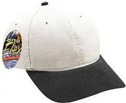 Otto 10 275 Stretchable Garment Washed Cotton Twill Low Profile Pro Style Cap Black Satin Gray / S/m