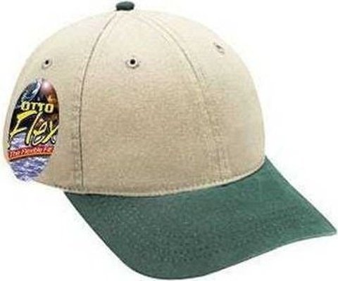 Otto 10-275 Stretchable Garment Washed Cotton Twill Low Profile Pro Style Cap - Dark Green Khaki - Forest / S/m