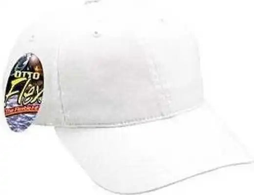 Otto 10-275 Stretchable Garment Washed Cotton Twill Low Profile Pro Style Cap - White - S/m