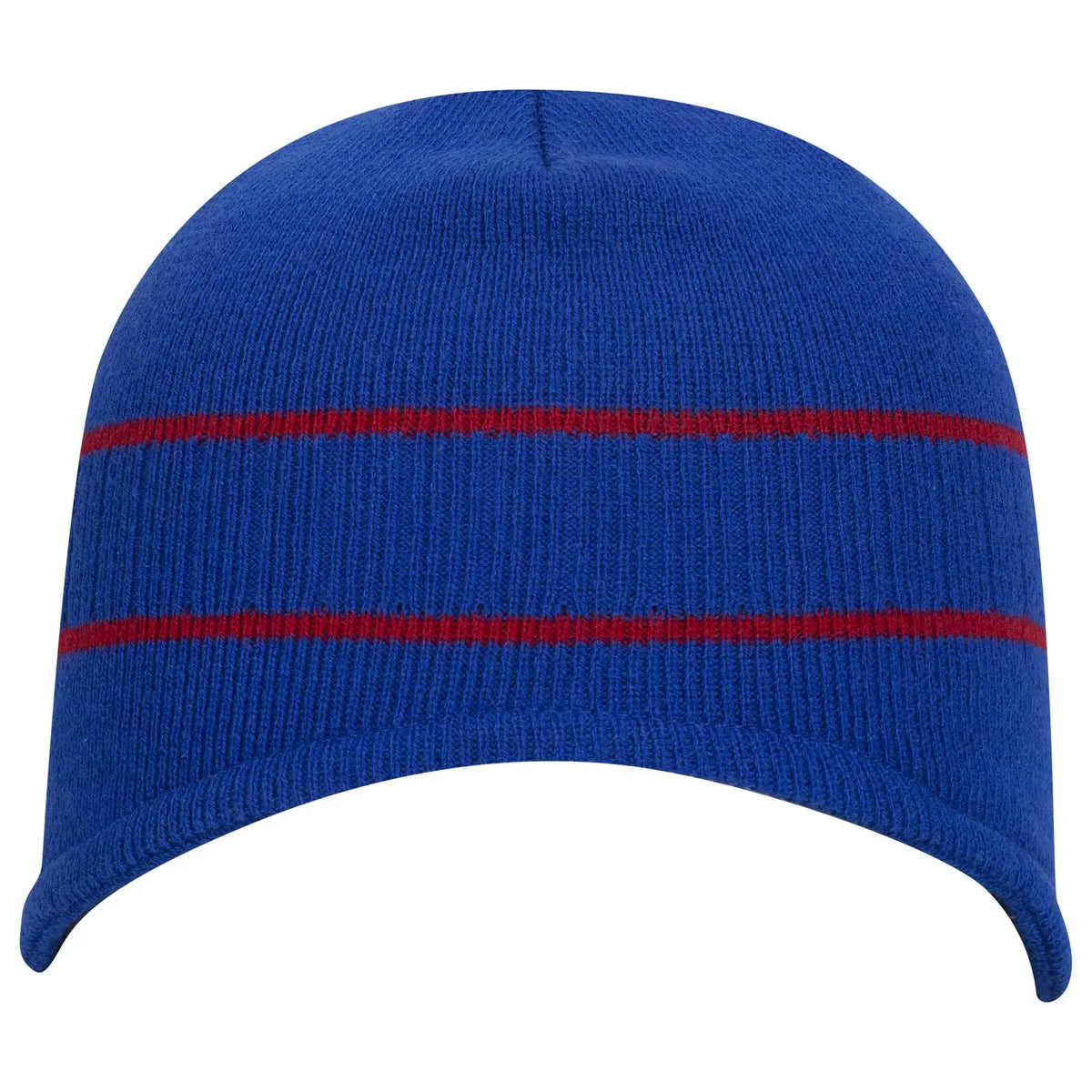 Otto 100-630 Beanie with Stripes - Royal/red - 6 1/2’’ - 7 5/8’’