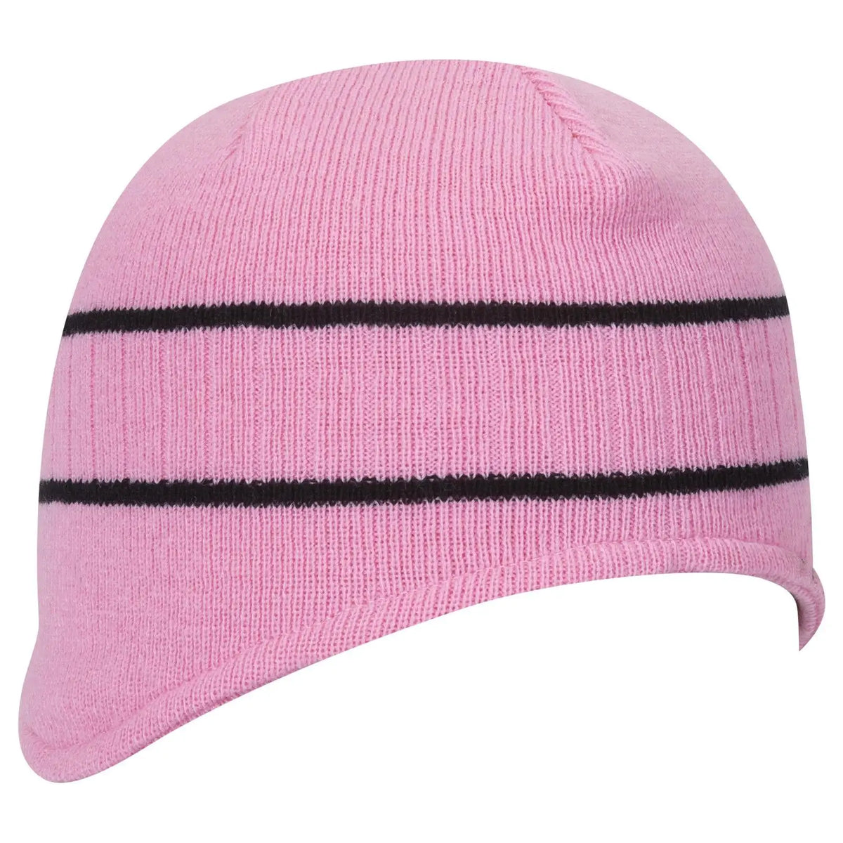 Otto 100-630 Beanie with Stripes - S.pnk/blk - 6 1/2’’ - 7 5/8’’