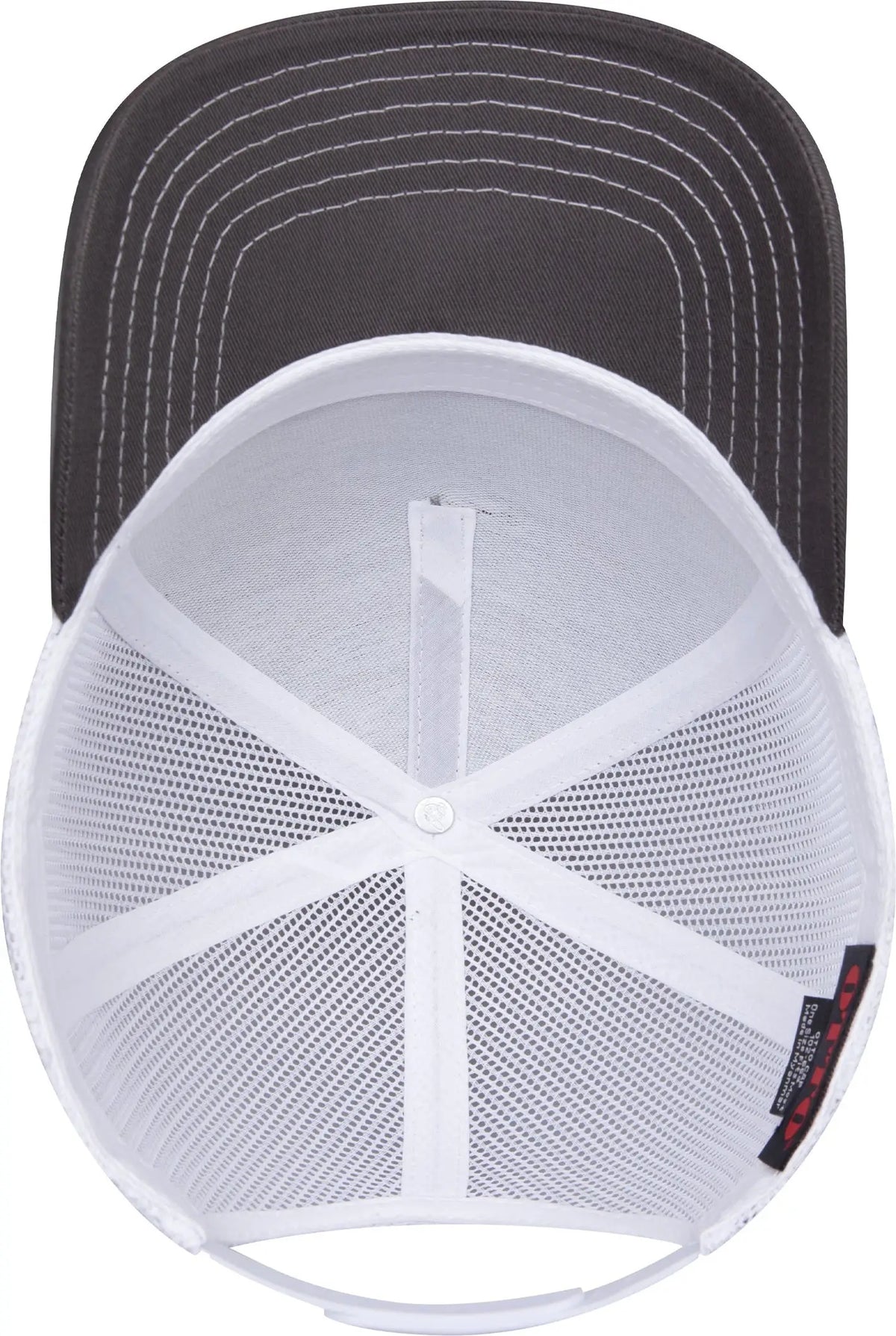 Otto 102-664 5 Panel Low Profile Mesh Back Trucker Cap - Ch.gry/ch.gry/wht - 6 1/2’’ - 7 5/8’’