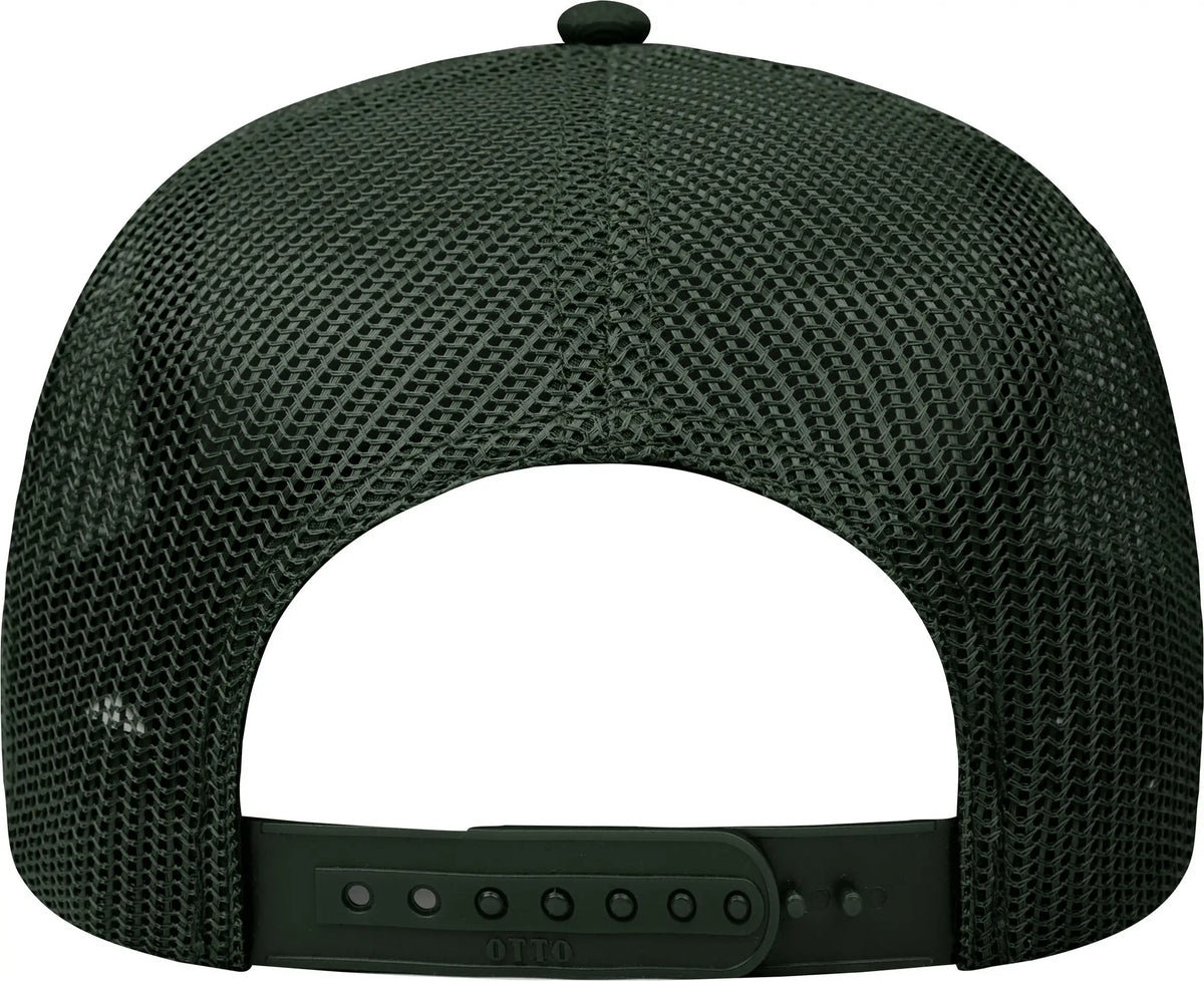 Otto 102-664 5 Panel Low Profile Mesh Back Trucker Cap - Dk. Green - 6 1/2’’ - 7 5/8’’