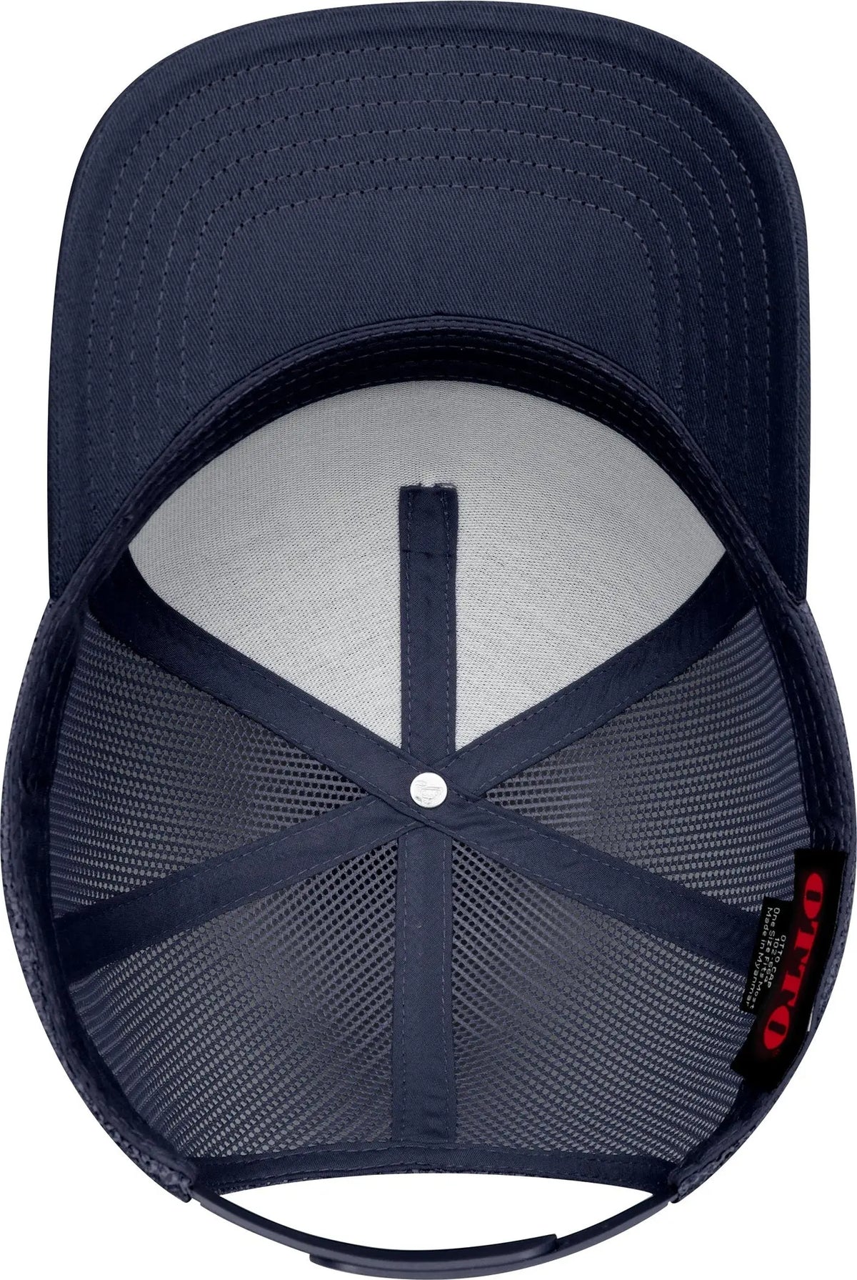 Otto 102-664 5 Panel Low Profile Mesh Back Trucker Cap - Navy