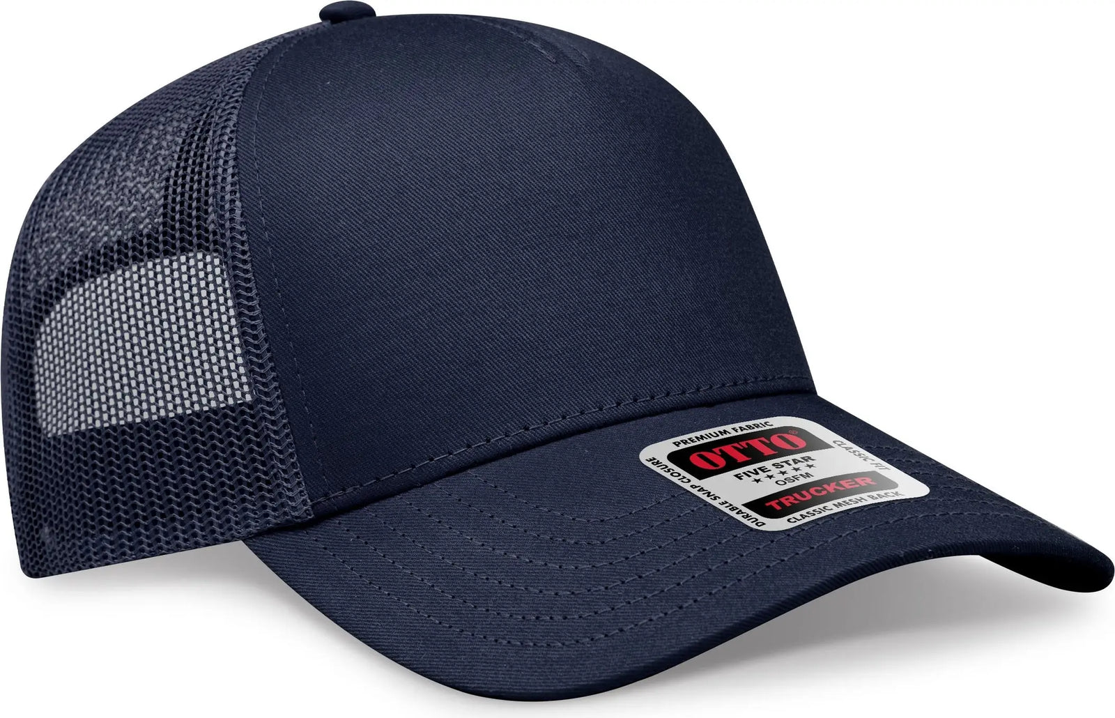 Otto 102-664 5 Panel Low Profile Mesh Back Trucker Cap - Navy
