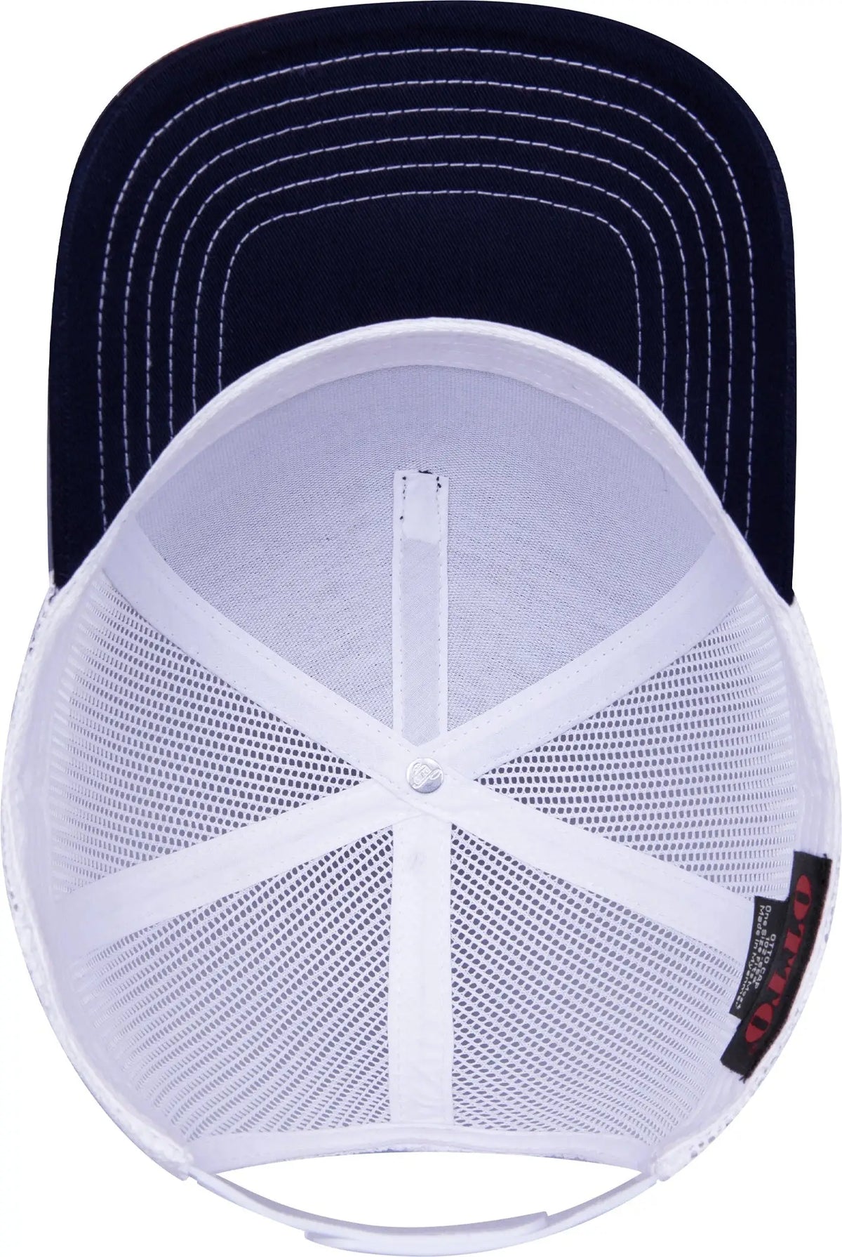 Otto 102-664 5 Panel Low Profile Mesh Back Trucker Cap - Nvy/nvy/wht - 6 1/2’’ - 7 5/8’’